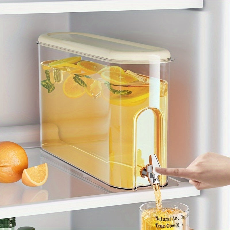 Plastic Beverage Dispenser with Spigot, Large Capacity Cold Drink Pitcher, Fruit Infuser Water Jug