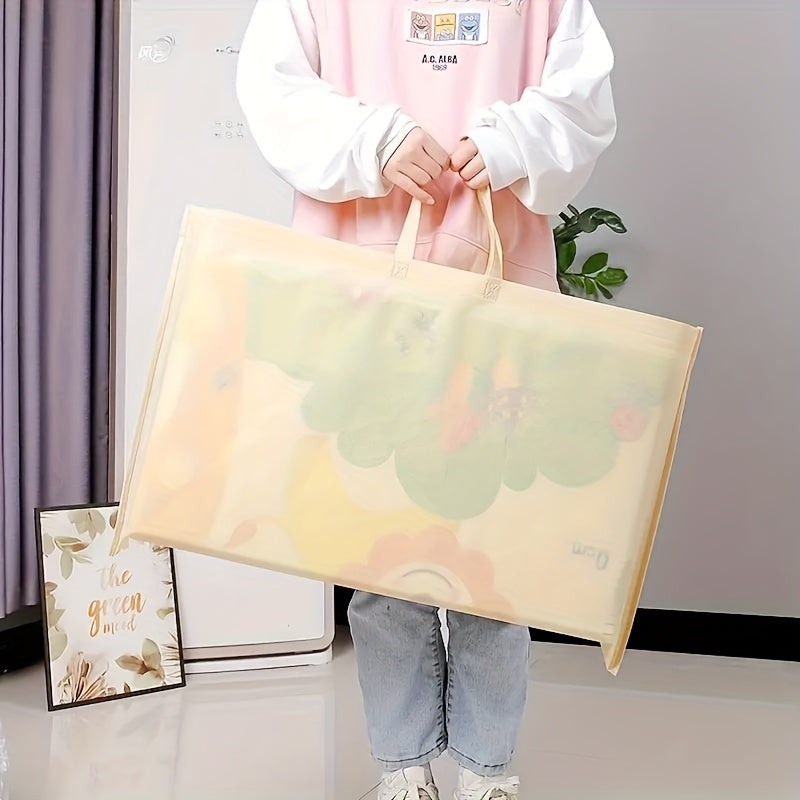 Large Reversible Baby Playmat with Animal and Nature Design Non-Toxic Easy to Clean for Ages 0-3