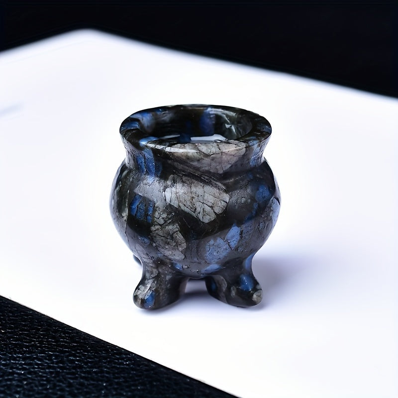 Animal Stone Carving Censer Pocket Gift Moonstone 3cm