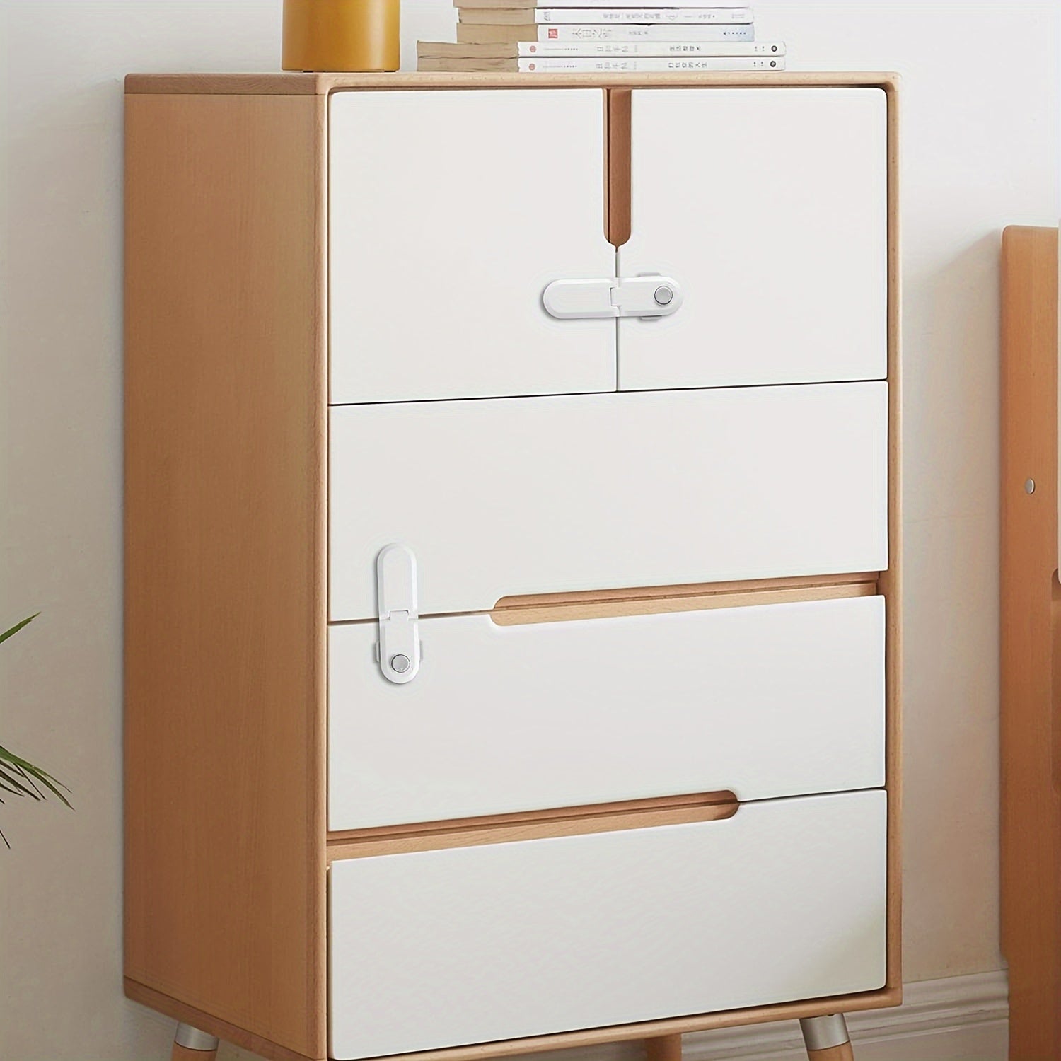 Child Safety Drawer Locks and Cupboard Locks for Baby Proofing, Right Angle and Fridge Protection