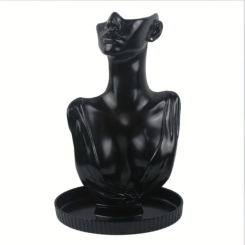 Пластиковая подставка для украшений с лотком для ожерелий и серег, домашний декор, подарок