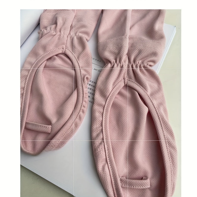 Black and White Horseshoe Arm Sleeves for Women UV Sun Protection Driving