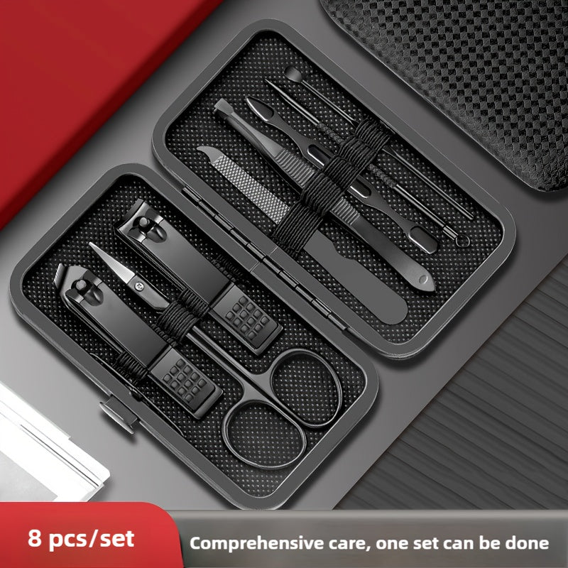 8/24 Piece Stainless Steel Nail Art Tool Set with Straight Blade Scissors for Toenail Care