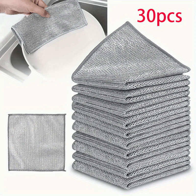 Microfiber Cleaning Cloths 30-Pack Non-Scratch Soft Dish Towels for Non-Stick Pans