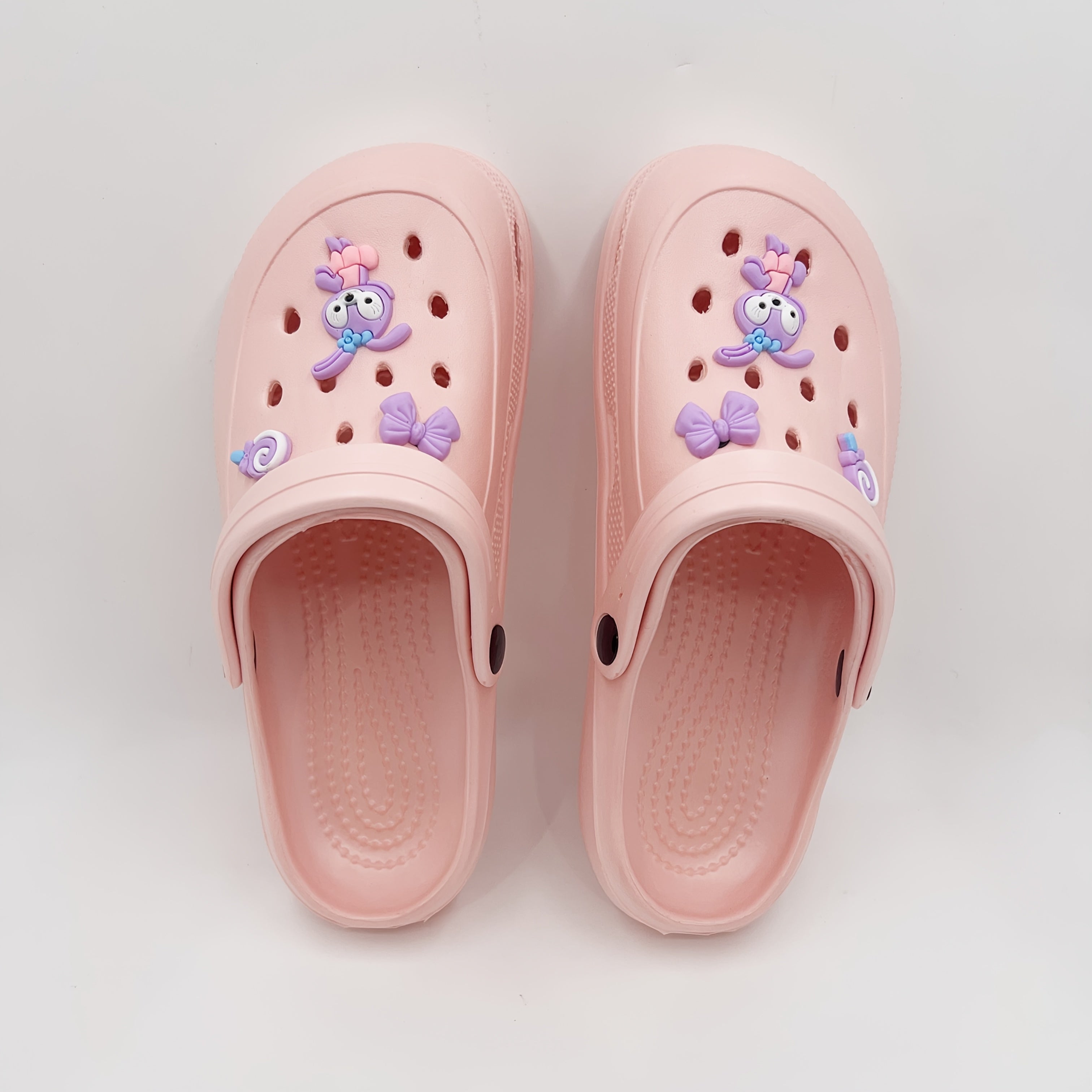 Women's Lightweight EVA Clogs with Breathable Perforated Design in Pink