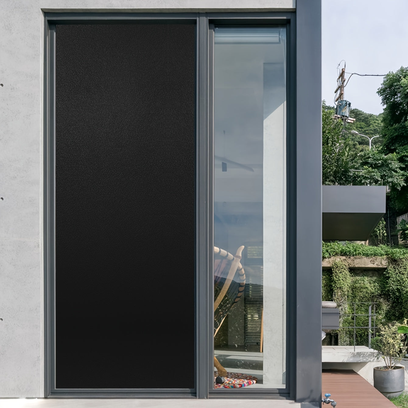 Película de vidrio esmerilado para ventanas, privacidad, oscurecimiento, aislamiento térmico, sin pegamento, fácil de aplicar