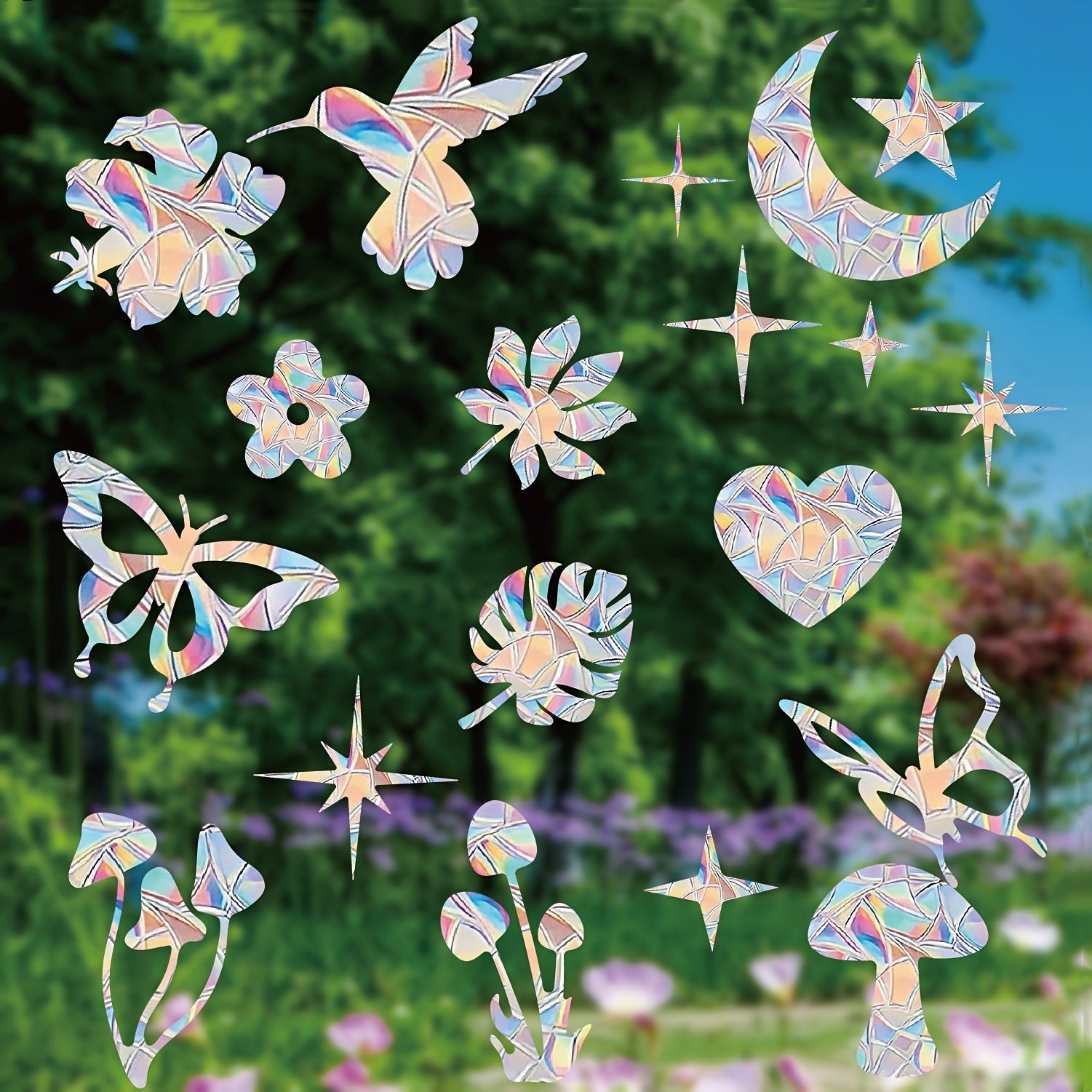 Colorful Rainbow Prism Butterfly Suncatcher Window Stickers Electrostatic Glass Decals