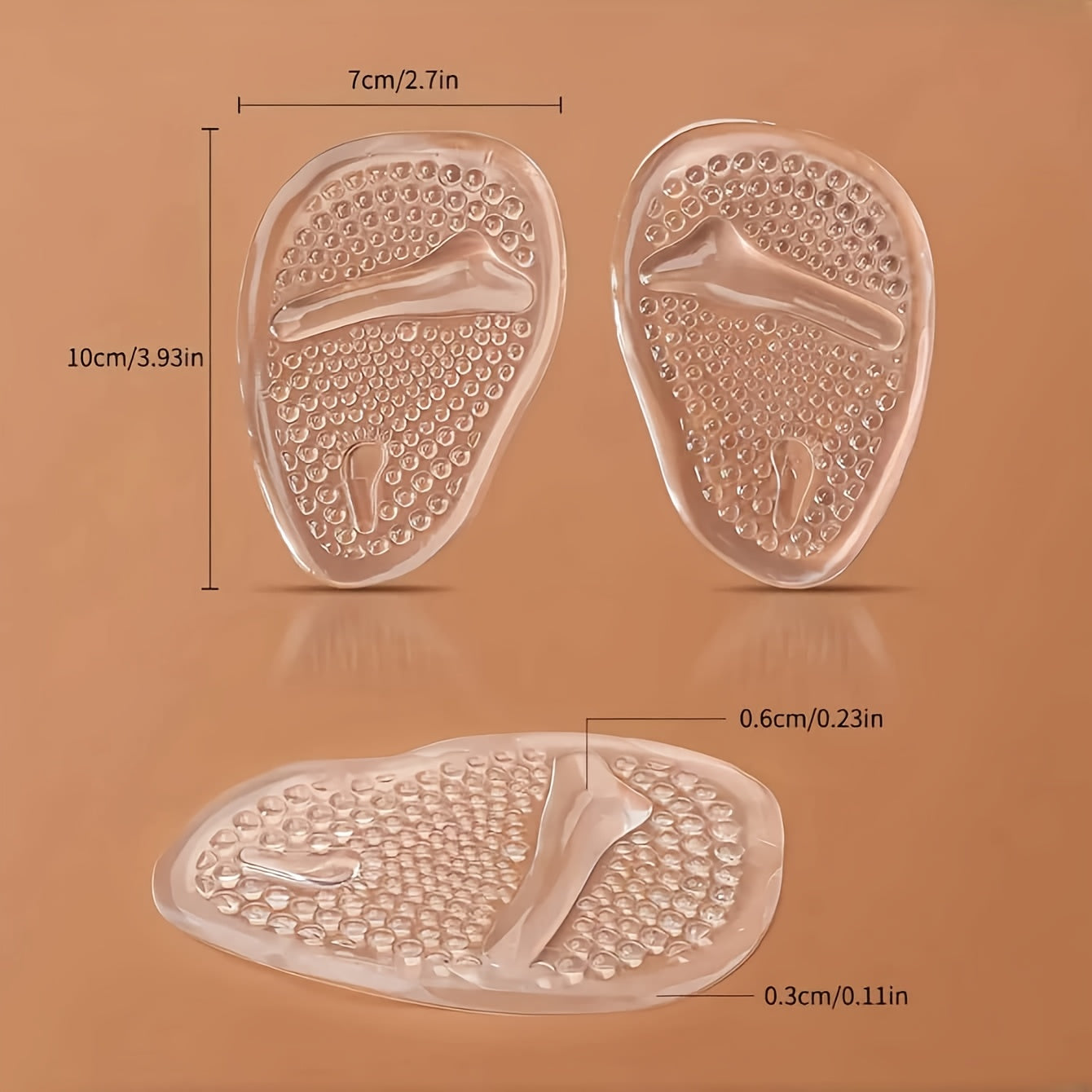 Women's Silicone Slip-Resistant High Heel Shoe Pads with Soft Insoles