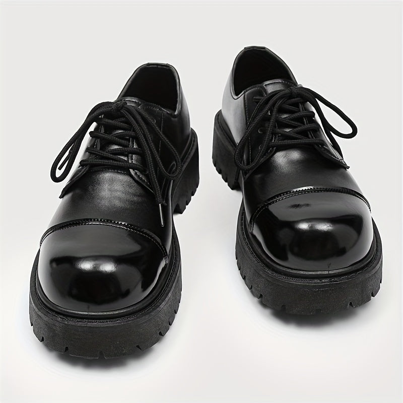 Men's Black Casual Street Style Oxfords Low Top Lace-Up Shoes