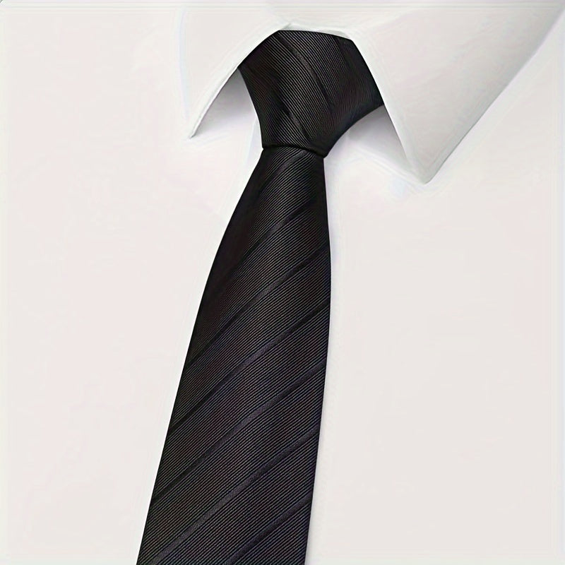 Men's Zipper Tie for Formal Events Wedding Banquet Grooms Best Men