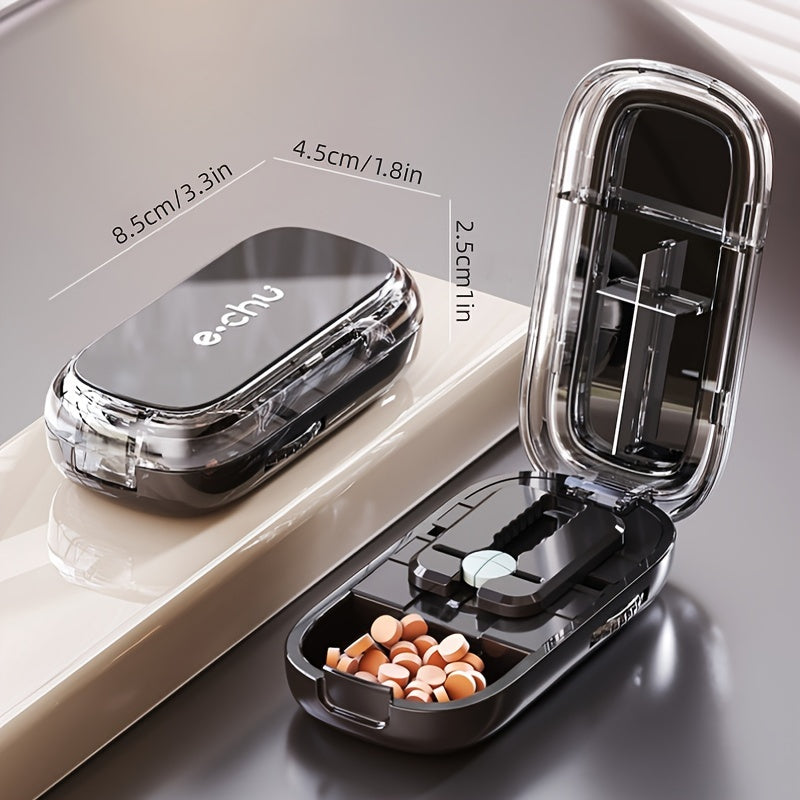 Portable Pill Cutter and Divider for Tablets, Plastic and Stainless Steel