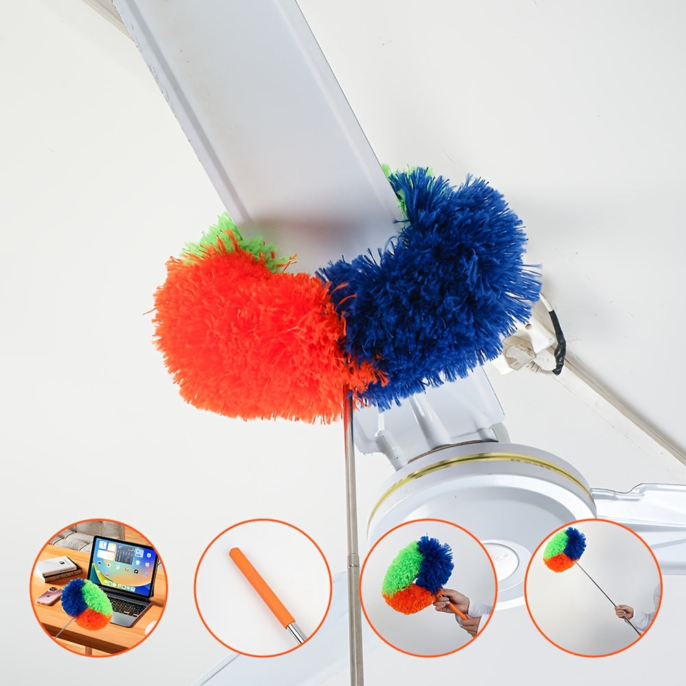 Universal Telescopic Ceiling Fan and RV Roof Cleaning Brush