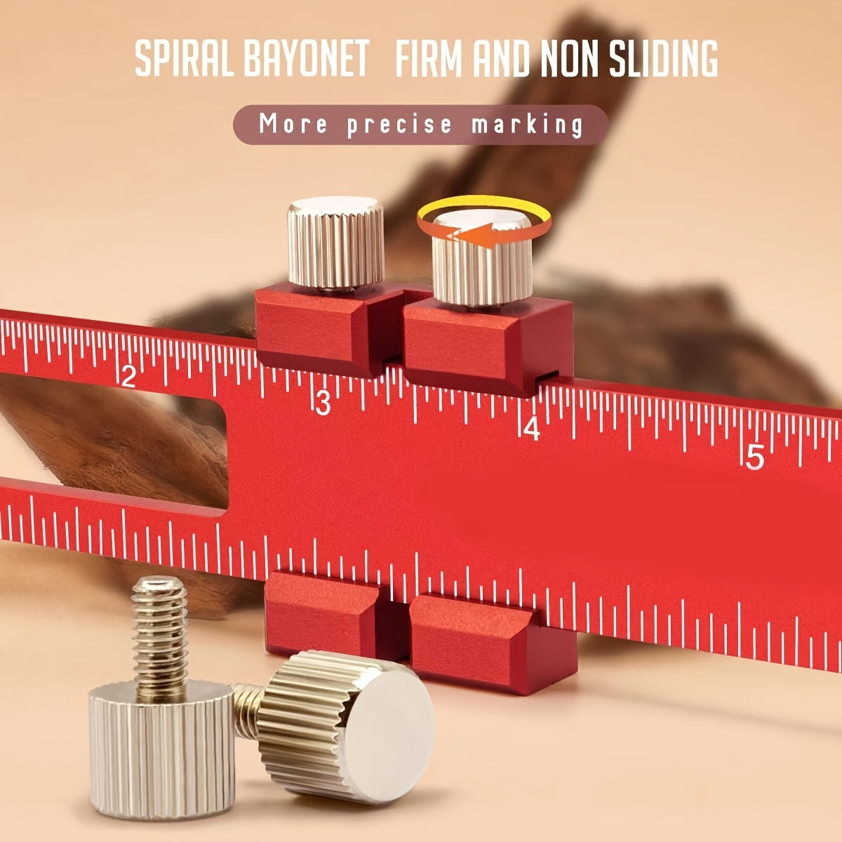 Regla de bolsillo en aluminio en forma de T para carpintería y manualidades