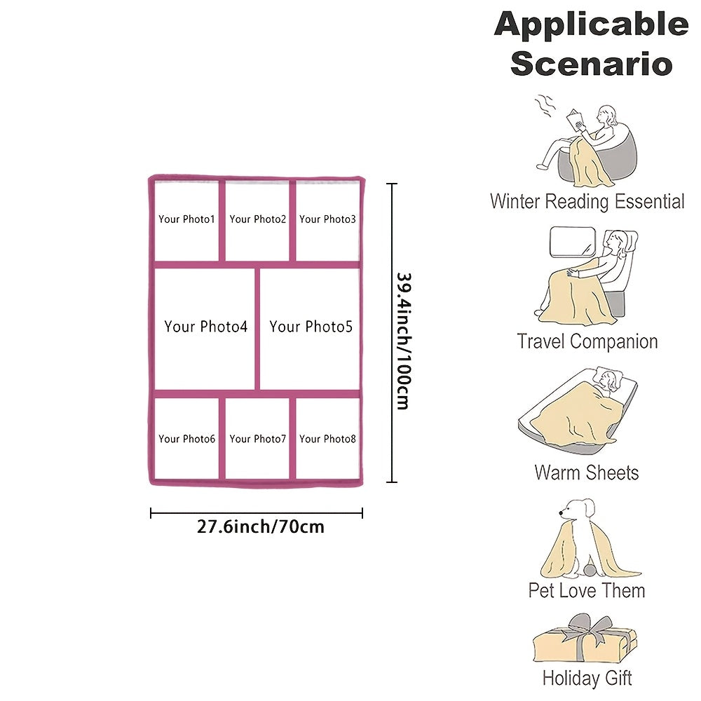 Индивидуальное фланелевое одеяло с фотографией, мягкое теплое одеяло с памятью для пар, семей, дивана, кровати, кемпинга