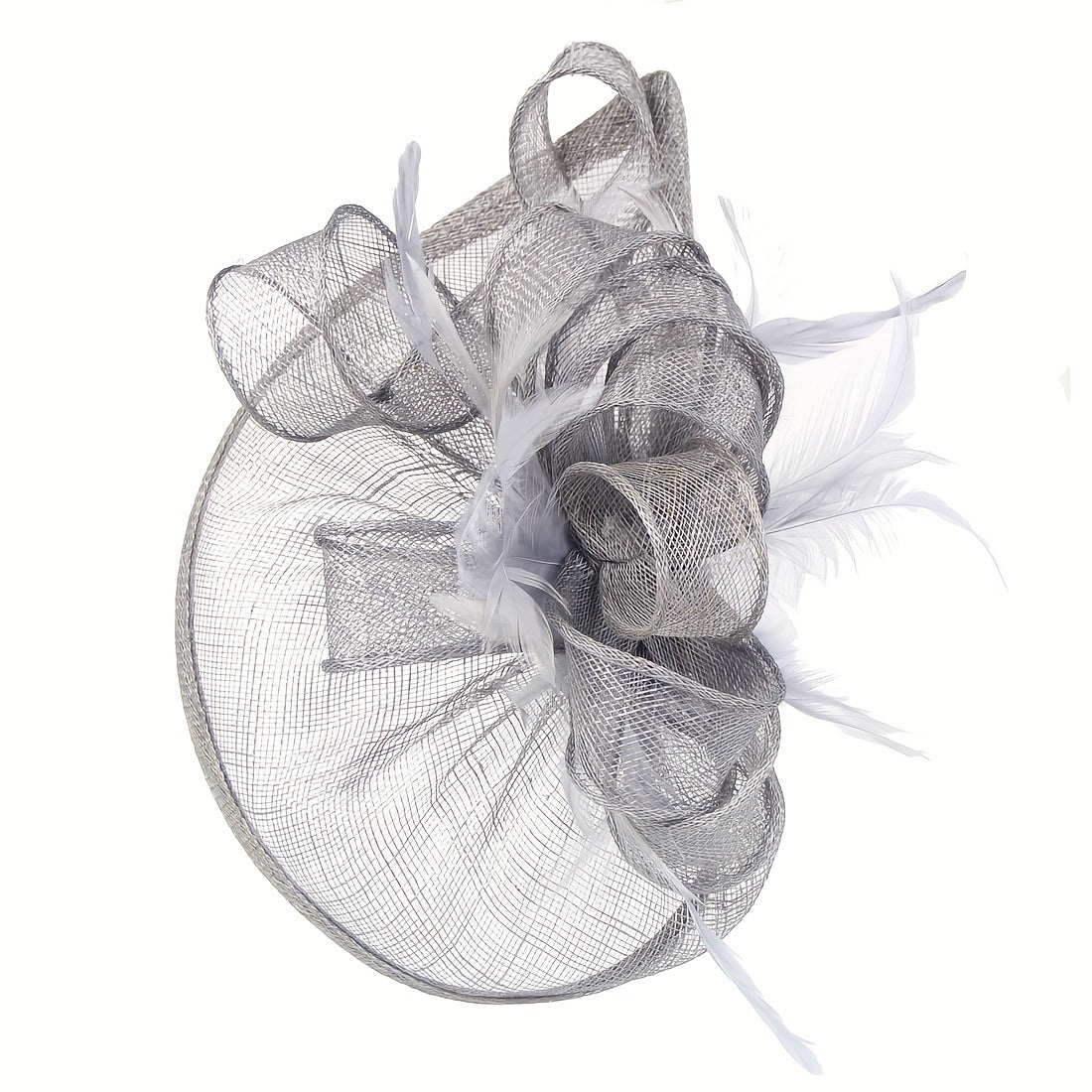 Vintage Style Headwear with Flower Mesh Design and Faux Feather for Weddings and Parties