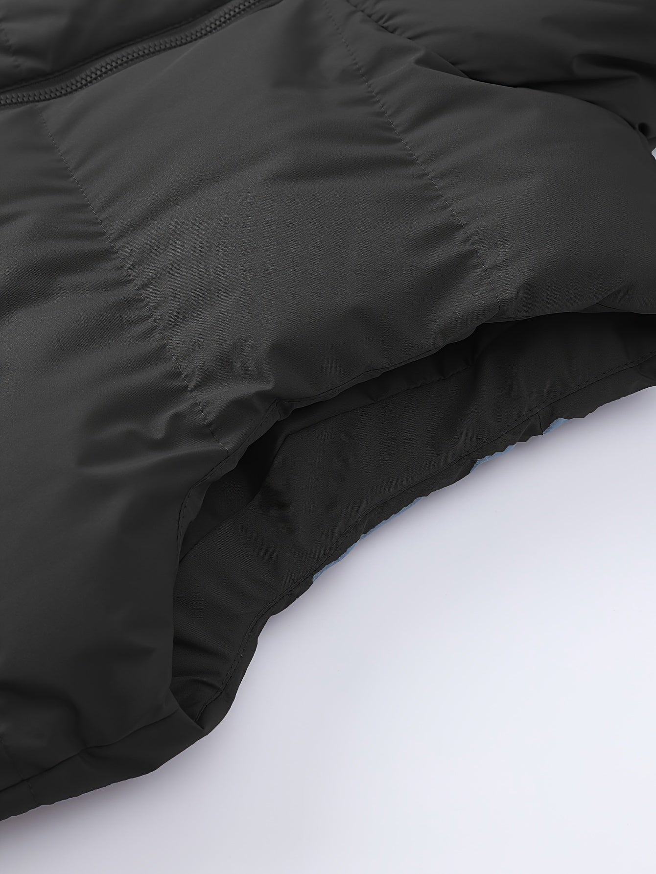 Erkaklar uchun tasodifiy kapüşonli puff vest, cho'ntaklari bilan, kuz/qish ochiq havoda kiyish uchun mukammal.