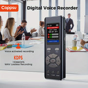 72GB Digital Voice Recorder with Dual Microphones HD Recording Noise Reduction