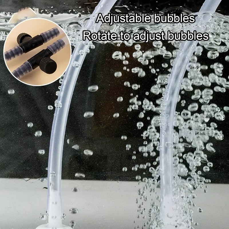 USB Portable Aquarium Air Pump with Dual Adjustable Holes for Fish Tanks Quiet Oxygenation