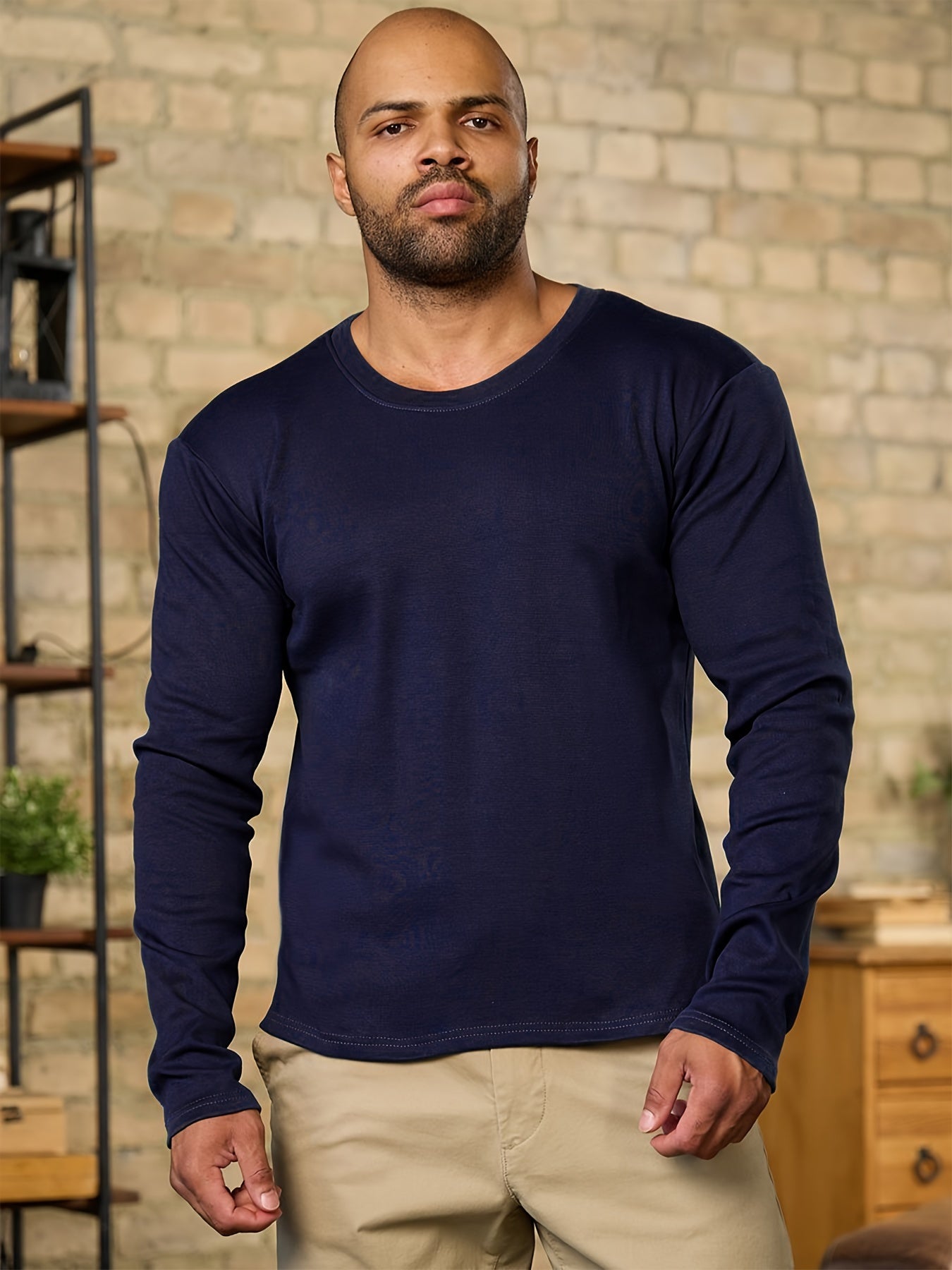 Conjunto de 5 camisetas deportivas de manga larga para hombre, transpirables, de secado rápido y tallas grandes