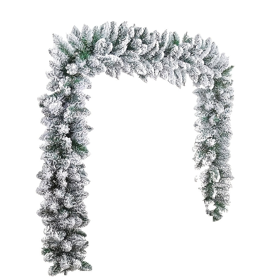 Flocked Christmas Garland 274cm for Tree Stairs Fireplace Decor