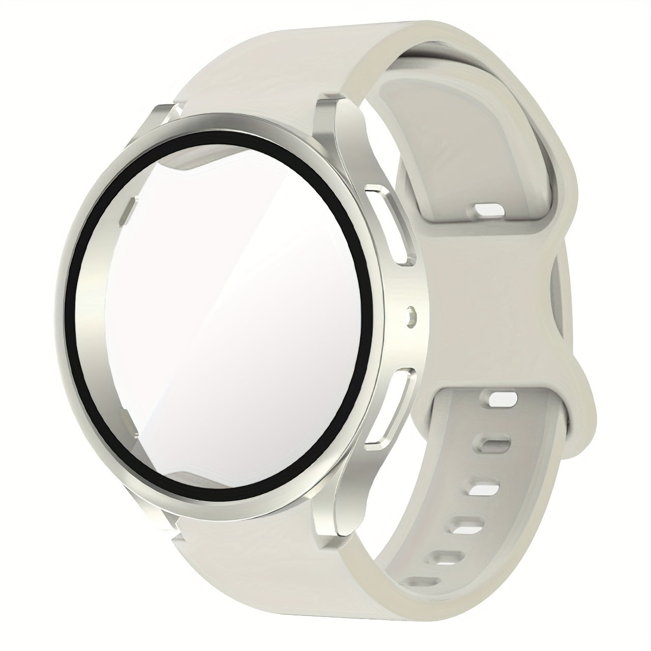 Waterproof Silicone Watch Band and Case Protector for Samsung Galaxy Watch 7/6/5/4 40mm 44mm Butterfly Design