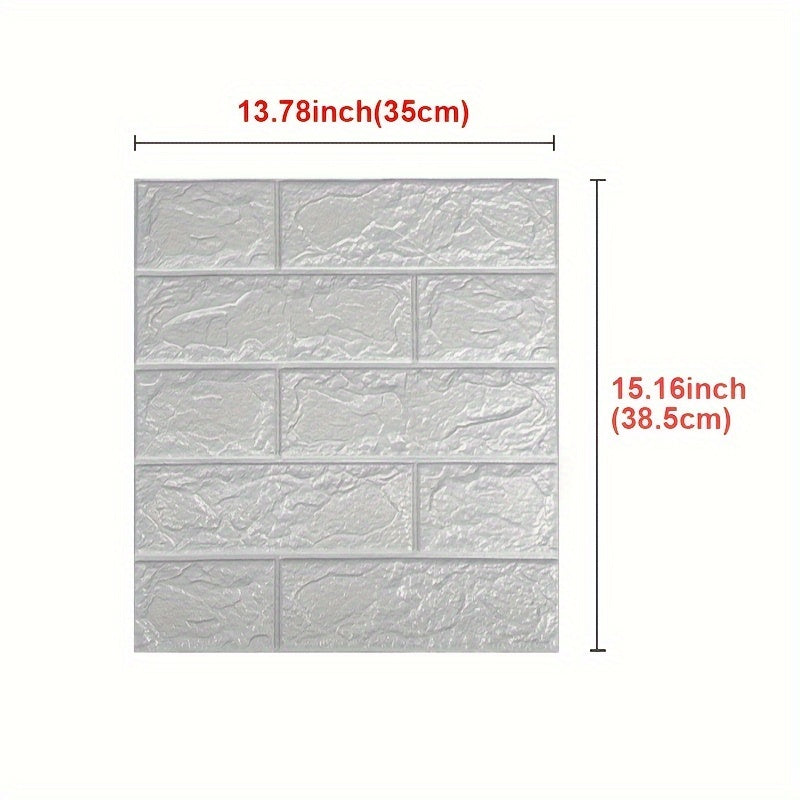 3D Wall Tile Stickers Waterproof Self-Adhesive Decorative Collision Prevention Ceiling Protection