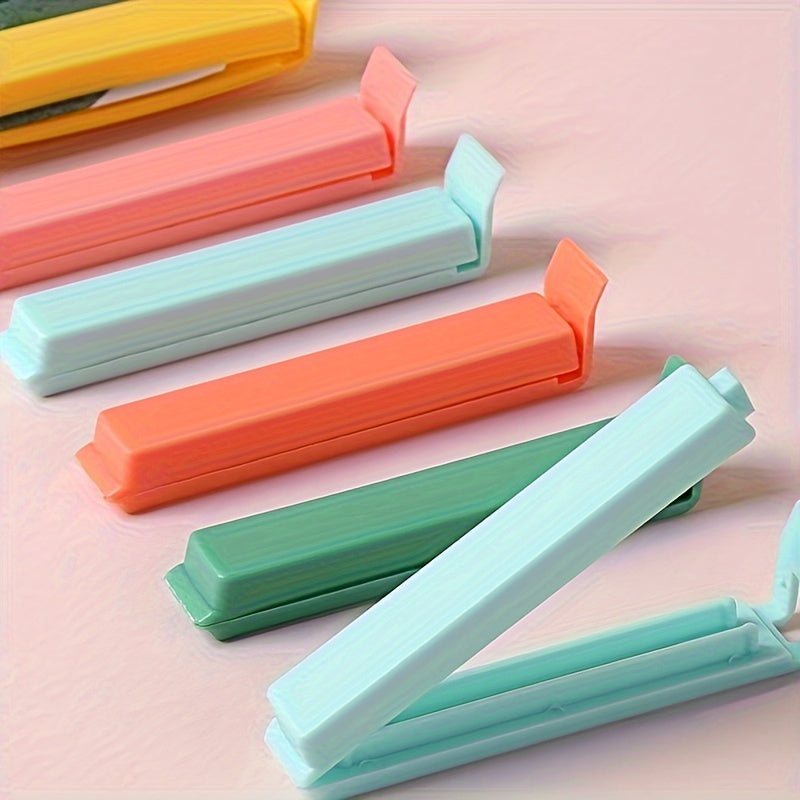 Oshxonada turli plastik va meva sumkalarini muhrlash va tartibga solish uchun 6 ta oziq-ovqat sumkasi kliplari to'plami