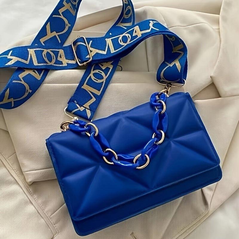 Ayollar uchun zamonaviy mini emboslangan krossbody sumka, tasodifiy foydalanish uchun ideal.