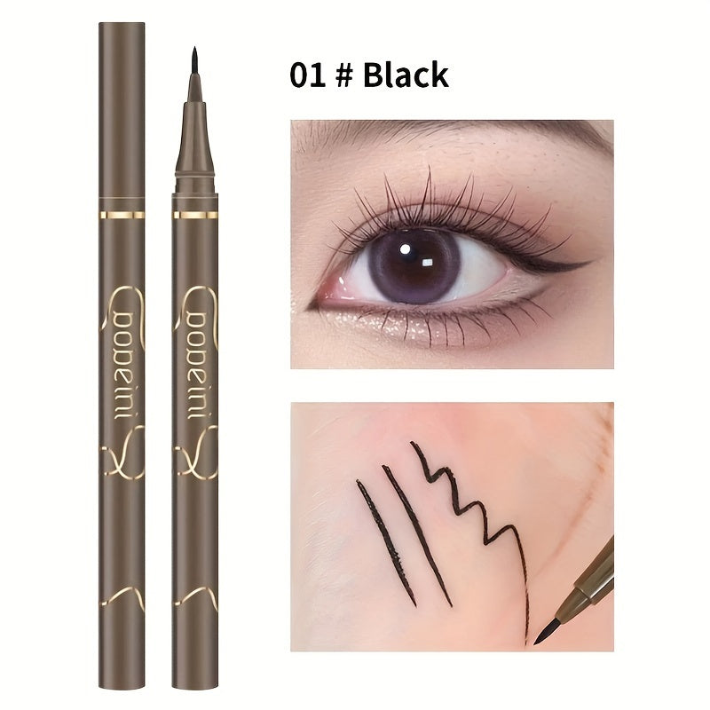 Women's Waterproof Liquid Eyeliner Pen Long-lasting Black Thin Tip