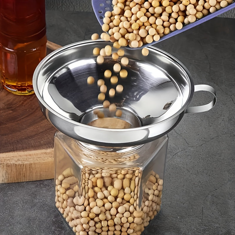 Metal Jam Funnel Stainless Steel Handle for Wide and Regular Mouth Cans