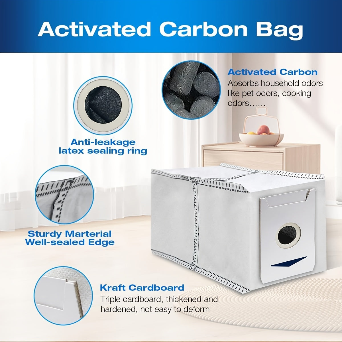 ECOVACS DEEBOT T30 Omni/DEEBOT T30 PRO Omni robot tozalagichi uchun zaxira qismlar to'plami 4 ta HEPA filtr, 4 ta mopa pad, 4 ta yon cho'tka va 4 ta chang sumkasi (jami 16 dona) ni o'z ichiga oladi.