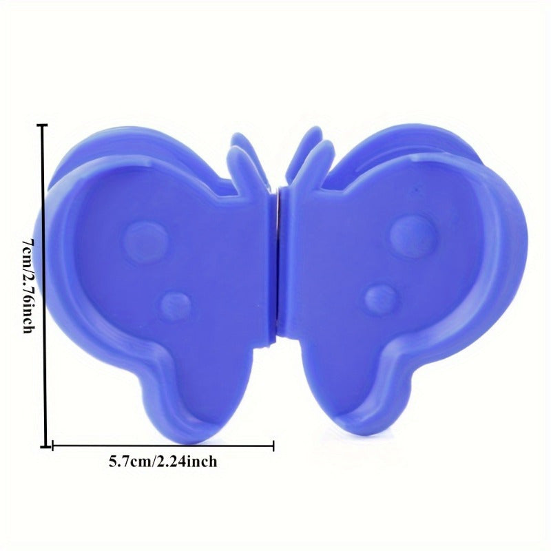 Silicone Kelebek Shaklidagi Qozon Tutqich Kliplari - 2 Ta To'plam, Qozonlar, Qozonlar va Idishlar uchun Mustahkam Qaytmas Tutqich - Pishirish, Pishirish, Sayohat, Ish va Ovqatlanish uchun Ko'p Maqsadli Oshxona Aksessuari