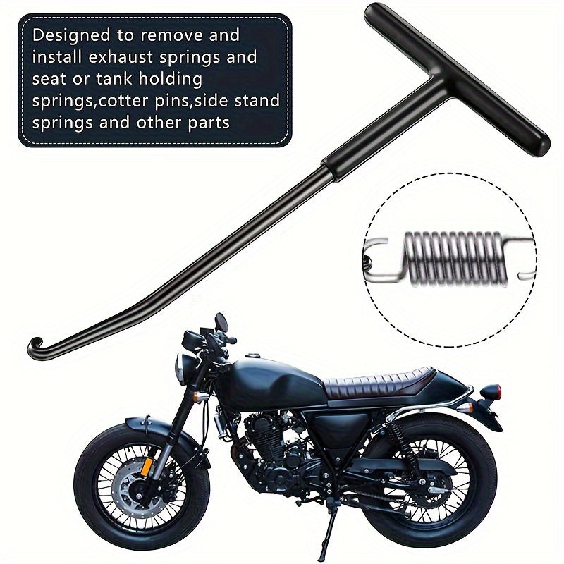 Universal Motorcycle Exhaust Pipe Spring Hook T-Shaped Handheld Puller Repair Tool