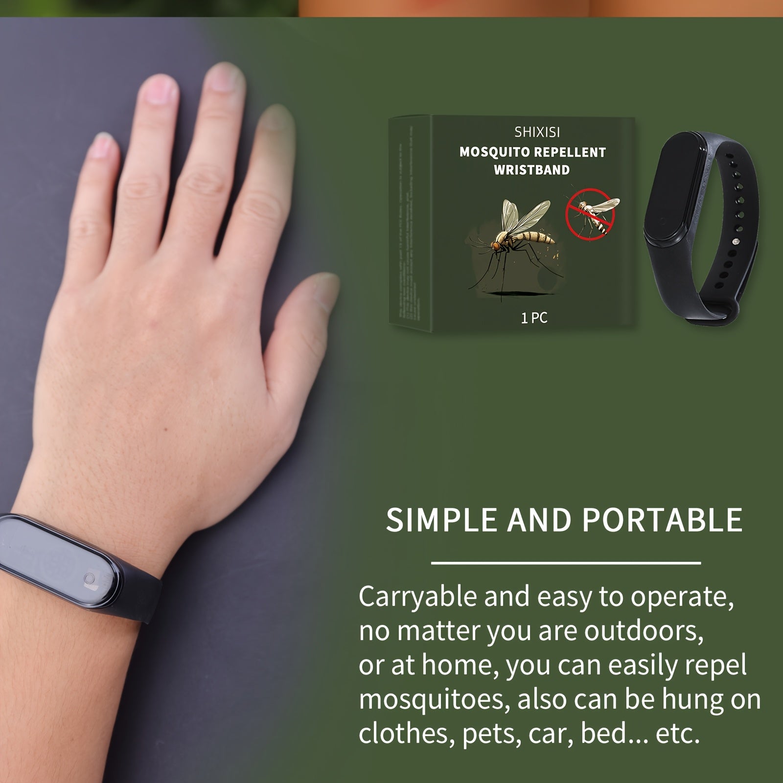 Unisex Silicone Mosquito Repellent Bracelets for Outdoor Camping