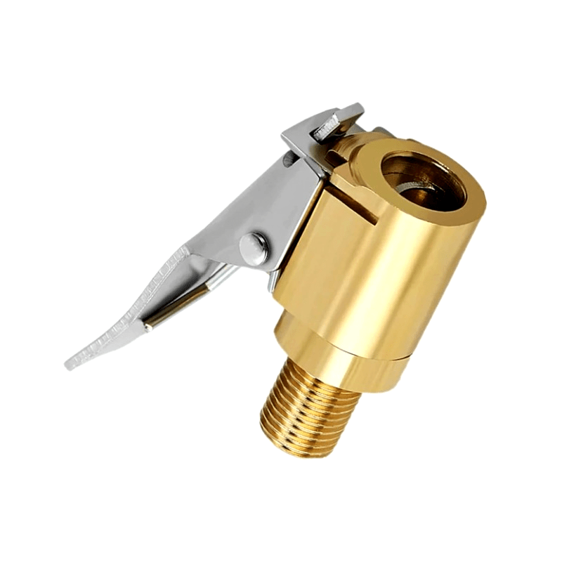 Brass Tire Air Chuck With Clip Adapter For Vehicle Inflation Pump