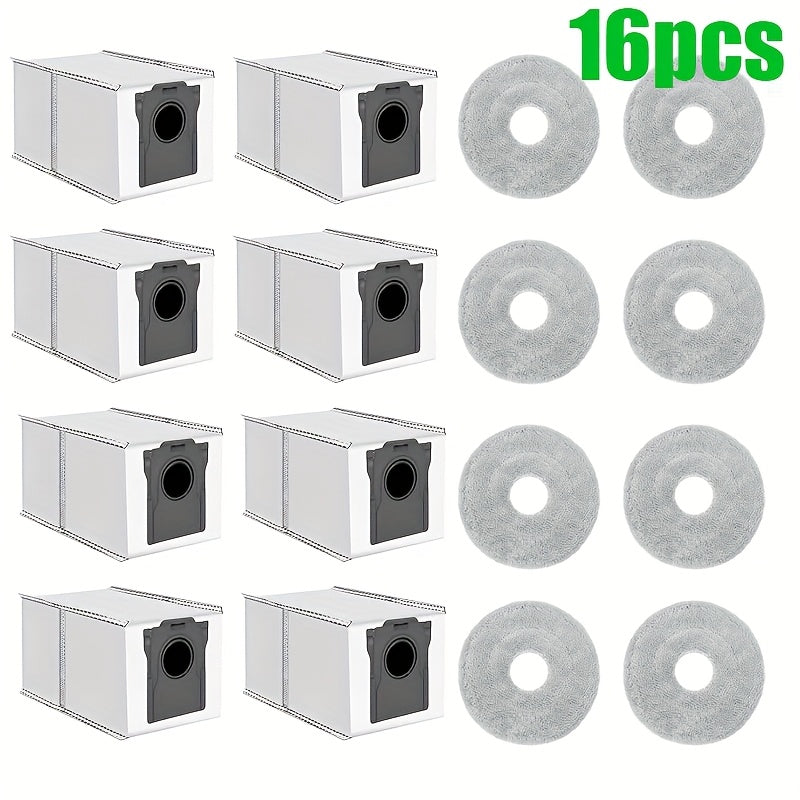 Replacement Dust Bags and Mop Cloths for Robotic Vacuum Cleaners