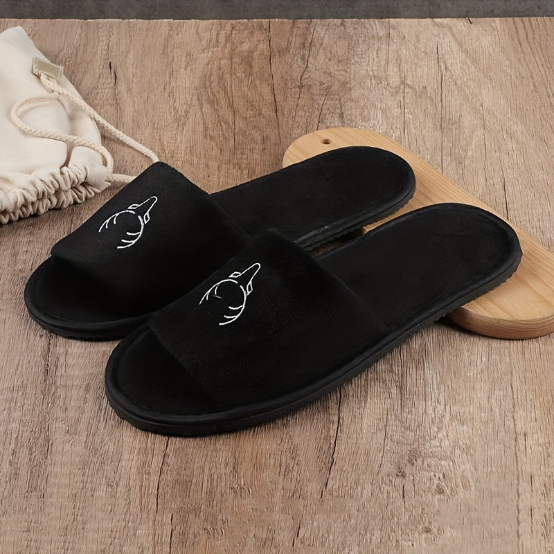 Ayollar uchun Deer Slip-On shlyapkalari Ultra-Yumshoq Matoli Ichki va Tashqi Uy Poyabzal