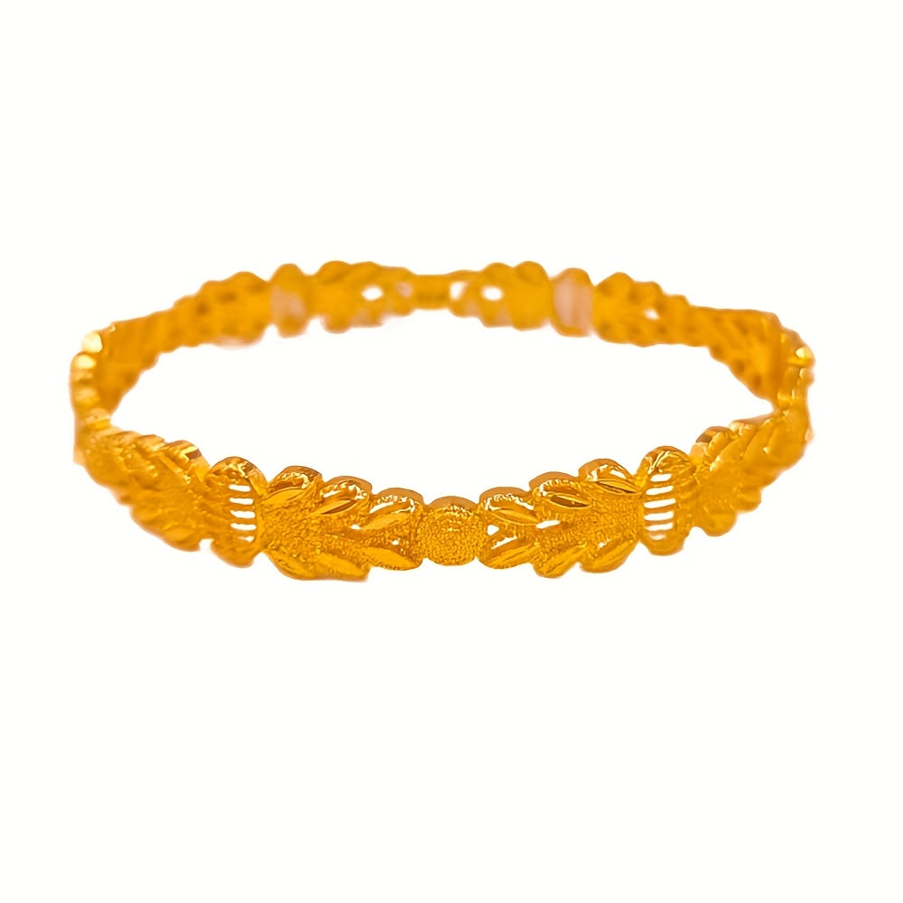 Set of 4 Gold-Tone Bangle Bracelets for Women Stylish Jewelry for Everyday and Special Occasions