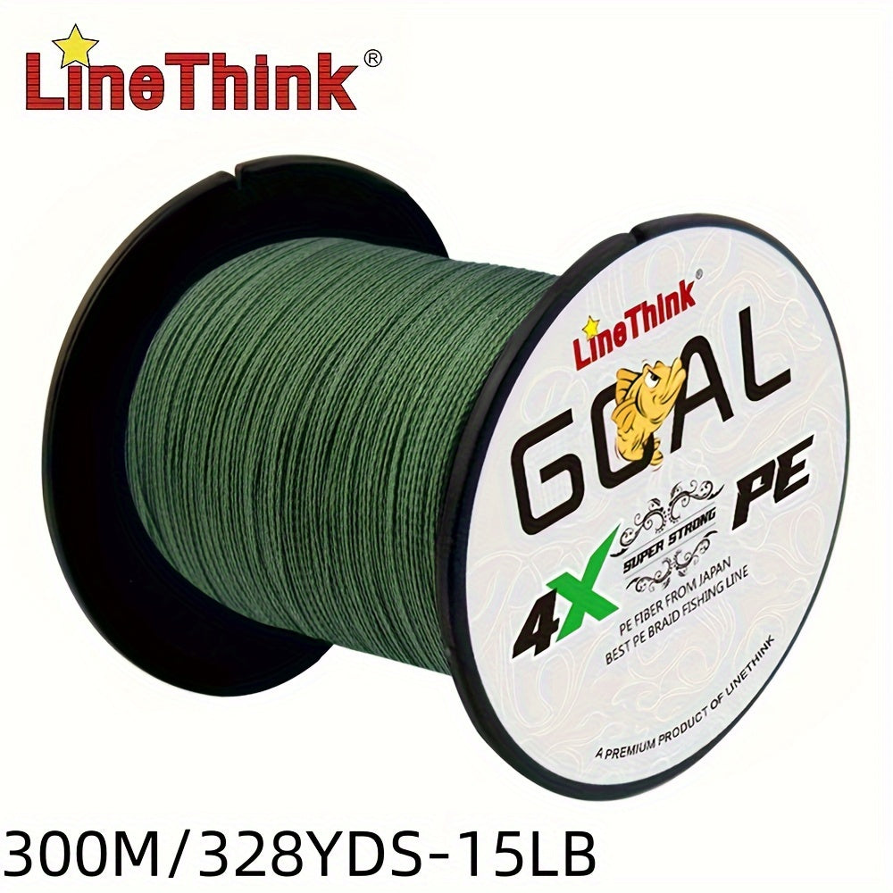 Durable 4-Strand Braided PE Fishing Line 500m Sea Fishing Green