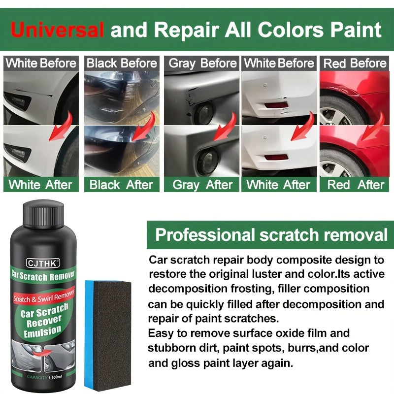 Universal Car Scratch Repair Wax Kit for All Vehicles Removes Scratches and Swirls