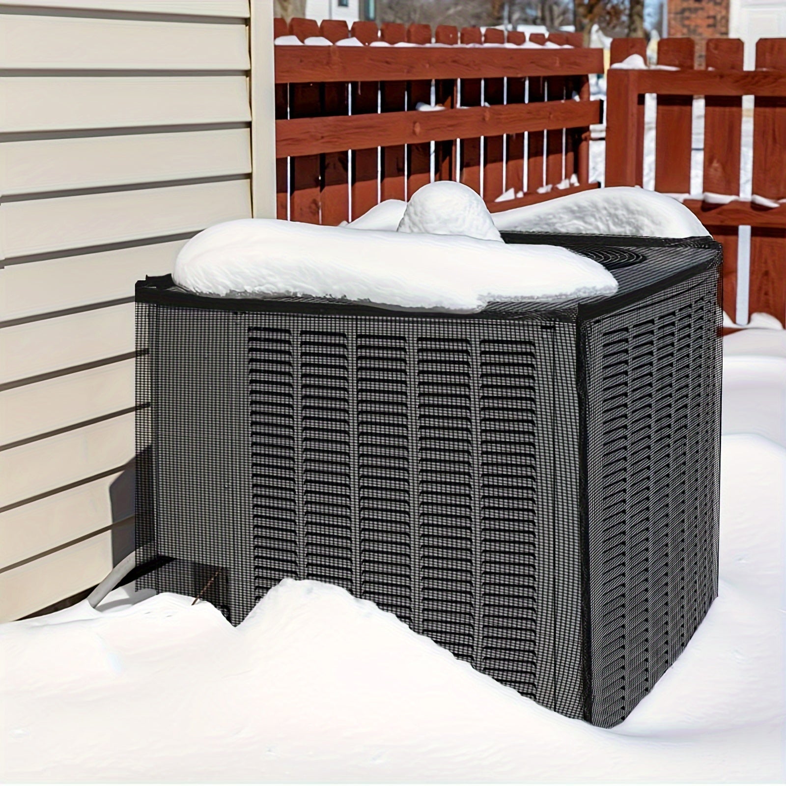 Funda ajustable de malla para aire acondicionado para protección exterior durante todo el año