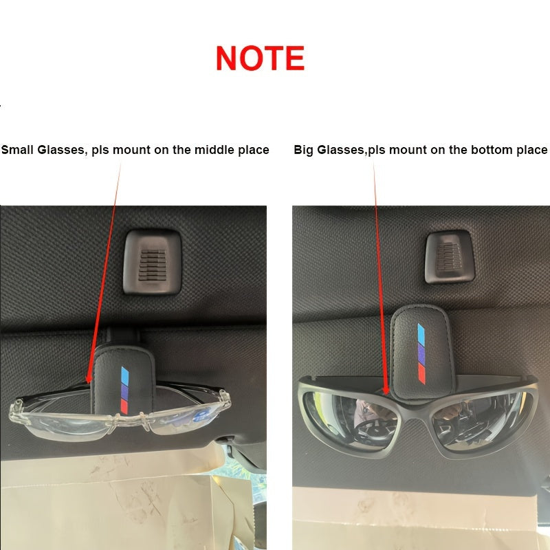 Универсальный держатель для очков на солнцезащитном козырьке автомобиля из искусственной кожи для водителей