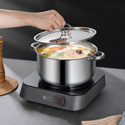 Stainless Steel Cookware Set 15 Pieces Pots Pans Utensils for Home and Restaurant