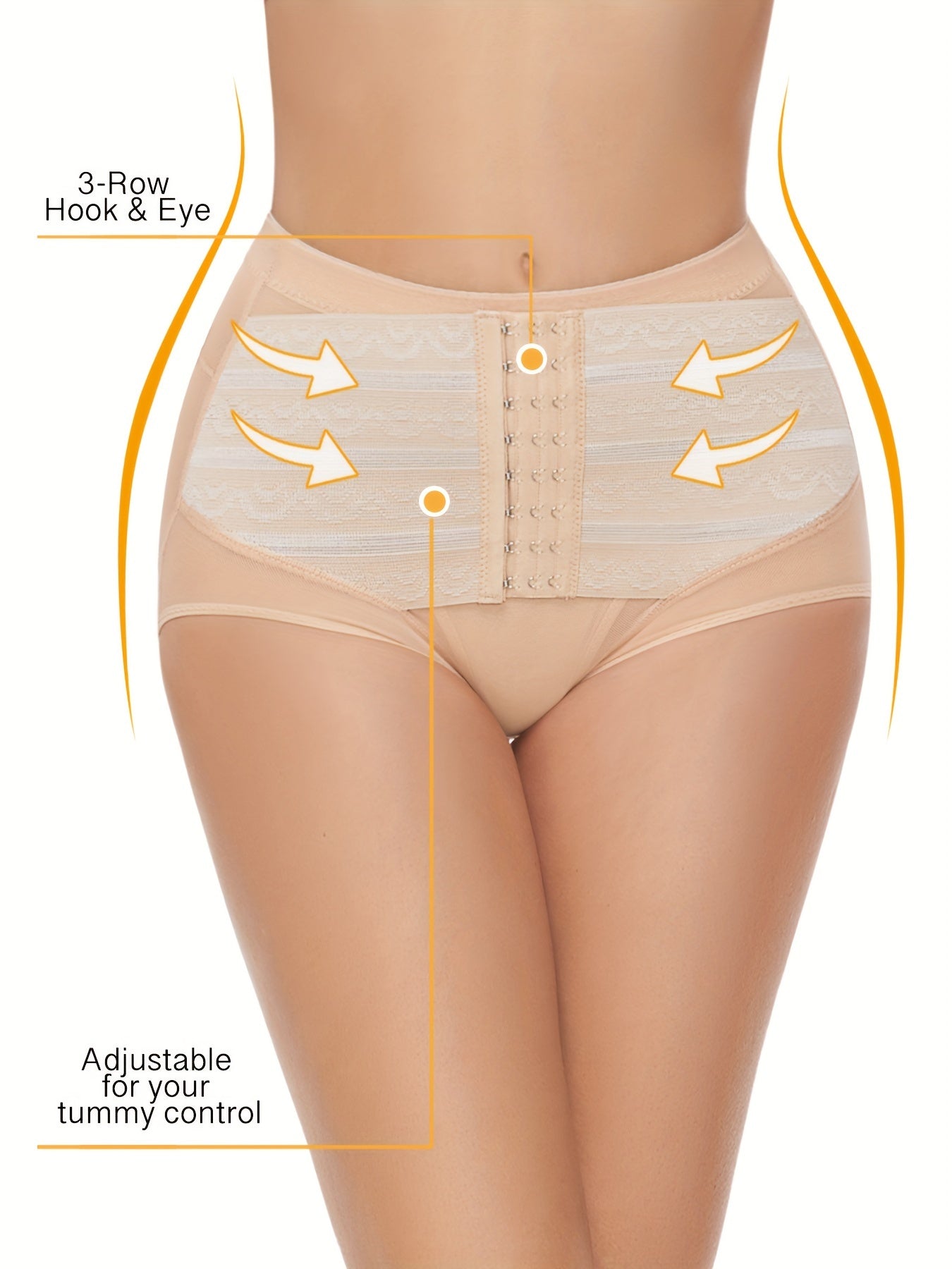 High-Waist Shaping Panties Tummy Control Butt Lift Breathable Polyester Women’s Underwear