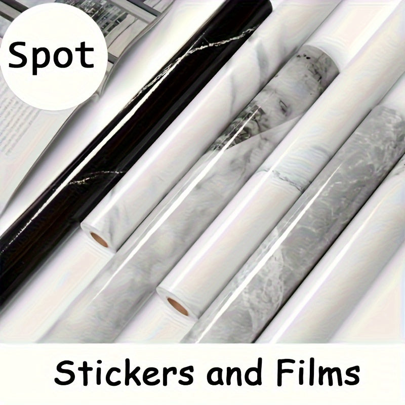 1 Rulon O'z-o'zidan yopishqoq marmar devor qog'ozi - Suv o'tkazmaydigan, yog' o'tkazmaydigan oshxona orqa fondi stiker, tuzilgan qora va oq/gray naqshlar bilan. Kesish oson va uy bezatish va xona yangilash uchun mustahkam.