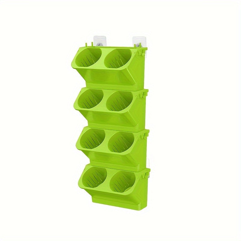 Zamonaviy dekorativ plastik devor osma gullar uchun idish, drenaj teshigi va barcha uy o'simliklari, sukulentlar, gullar va kaktuslar uchun plastinka bilan.