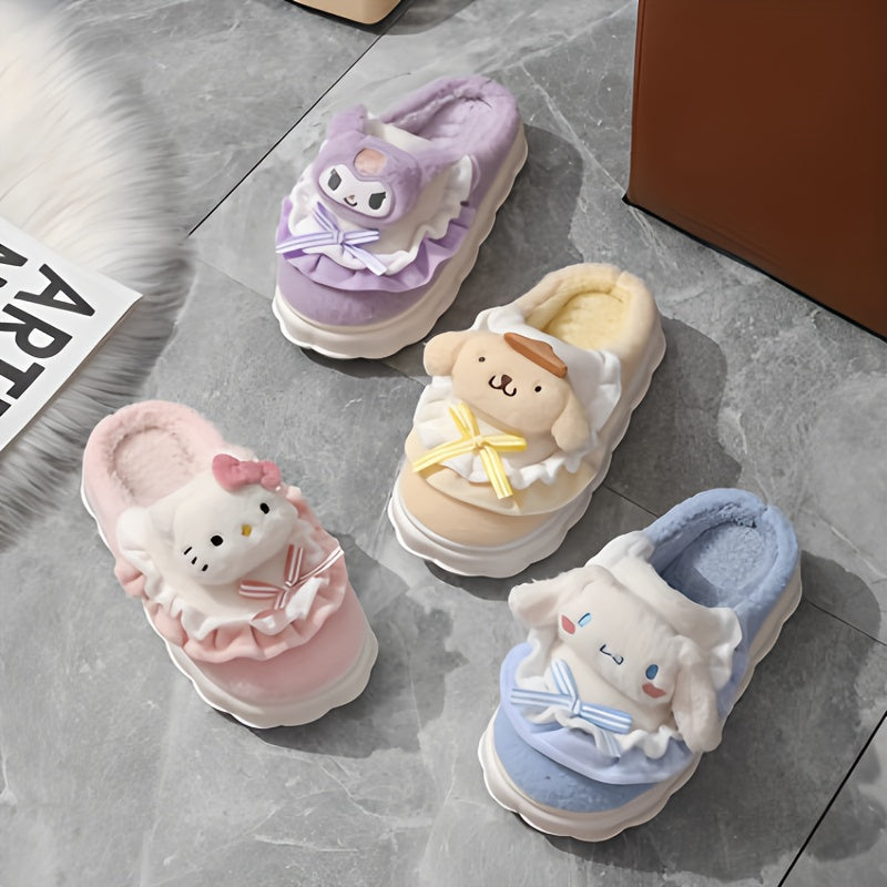 Women's Plush Cartoon Indoor Slippers Warm Cozy Autumn Winter