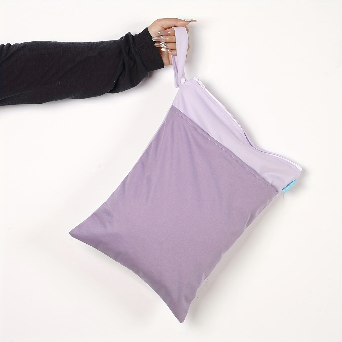 Ikki fermuarlı suv o'tkazmaydigan bolalar sumkasi, 30*40 sm - HappyFlute yuviladigan nam-quruq sayohat sumkasi, bolalar pamperslari va hayz to'plari uchun