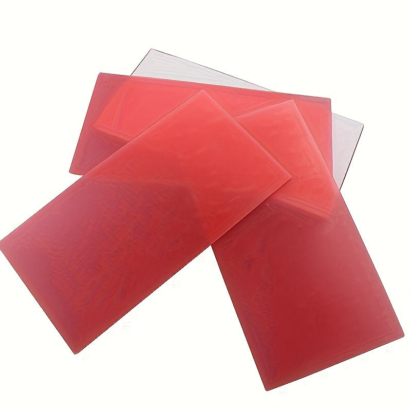 Red Impression Wax Set 17 Pieces with Bite Blocks and Large Modeling Wax Sheets Odorless for Training