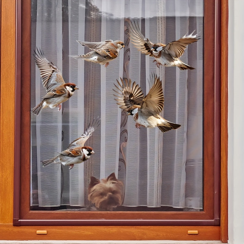 Sparrow Window Decals Easy-to-Apply Decorative Art for Home or Office